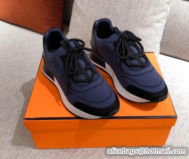 Trendy Design Hermes Patchwork Sneakers 042841 Navy Blue