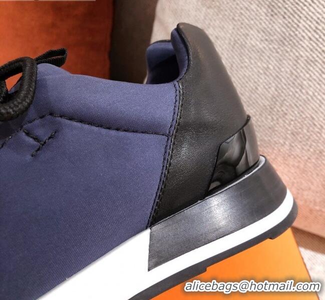 Trendy Design Hermes Patchwork Sneakers 042841 Navy Blue