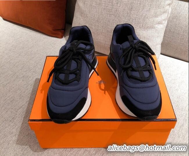 Trendy Design Hermes Patchwork Sneakers 042841 Navy Blue