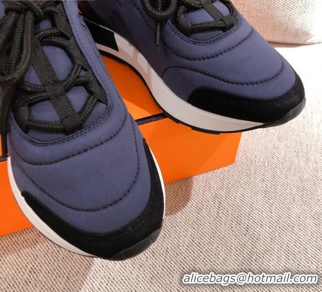 Trendy Design Hermes Patchwork Sneakers 042841 Navy Blue