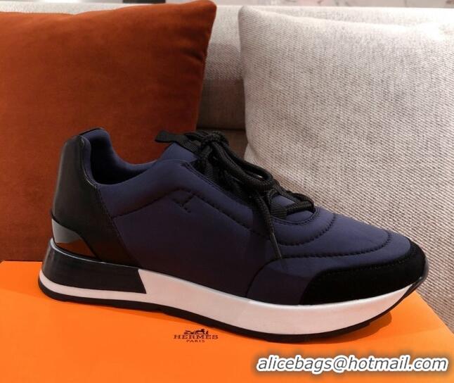 Trendy Design Hermes Patchwork Sneakers 042841 Navy Blue