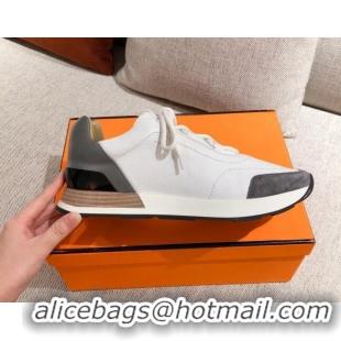 Popular Style Hermes Patchwork Sneakers 042841 White