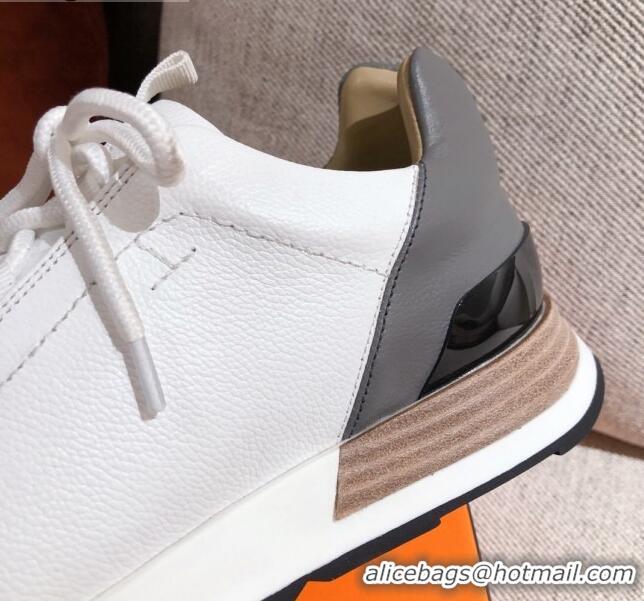 Popular Style Hermes Patchwork Sneakers 042841 White