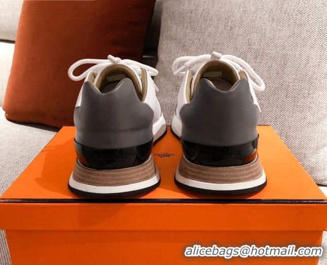 Popular Style Hermes Patchwork Sneakers 042841 White