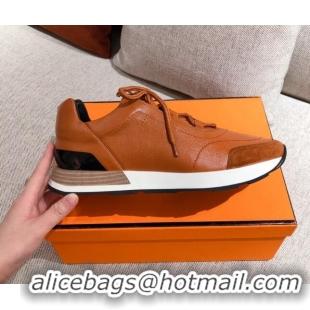 Top Sale Hermes Patchwork Sneakers 042841 Brown