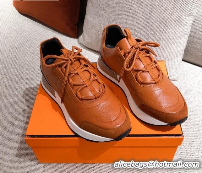 Top Sale Hermes Patchwork Sneakers 042841 Brown