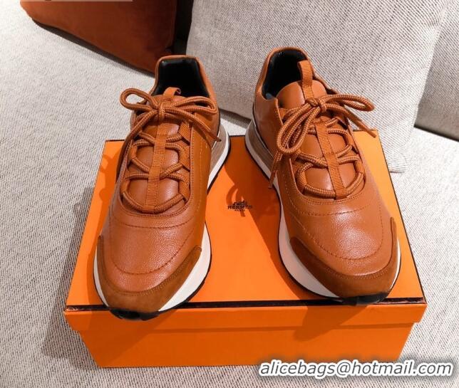 Top Sale Hermes Patchwork Sneakers 042841 Brown