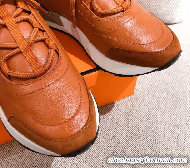 Top Sale Hermes Patchwork Sneakers 042841 Brown