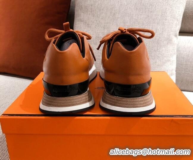 Top Sale Hermes Patchwork Sneakers 042841 Brown