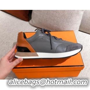 Top Grade Hermes Patchwork Sneakers 042841 Grey