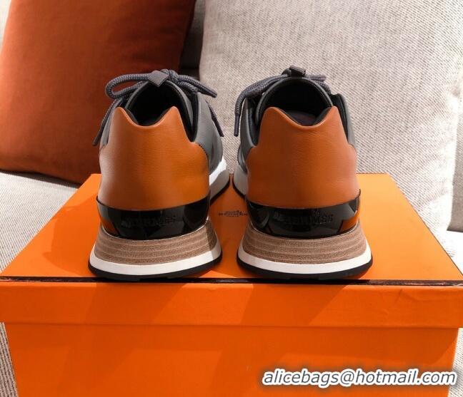 Top Grade Hermes Patchwork Sneakers 042841 Grey