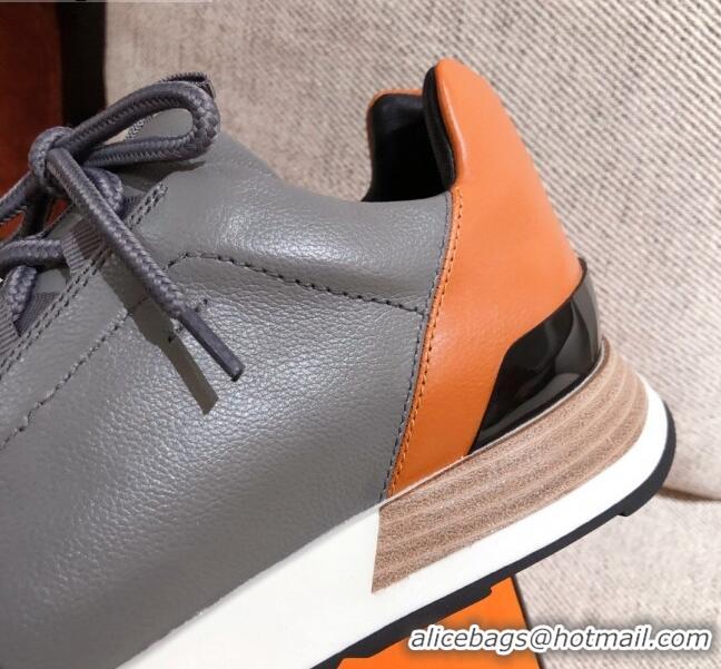 Top Grade Hermes Patchwork Sneakers 042841 Grey