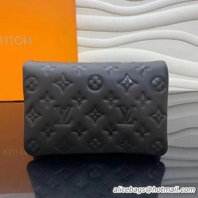 Pretty Style Louis Vuitton Monogram Empreinte POCHETTE COUSSIN M80742 Black