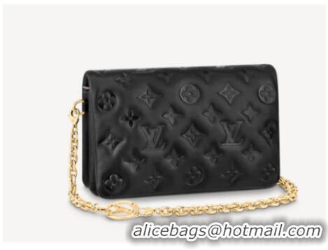 Pretty Style Louis Vuitton Monogram Empreinte POCHETTE COUSSIN M80742 Black