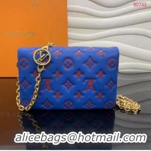 Popular Style Louis Vuitton POCHETTE COUSSIN M80743 Blue & Red