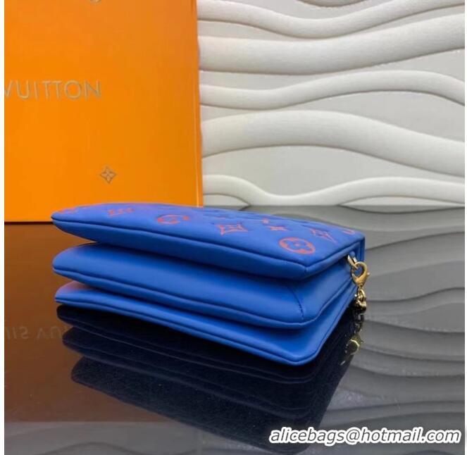 Popular Style Louis Vuitton POCHETTE COUSSIN M80743 Blue & Red