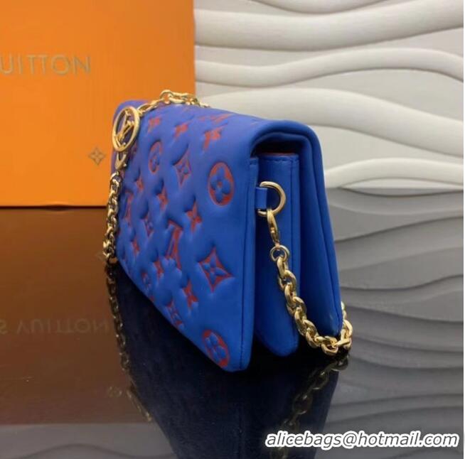 Popular Style Louis Vuitton POCHETTE COUSSIN M80743 Blue & Red