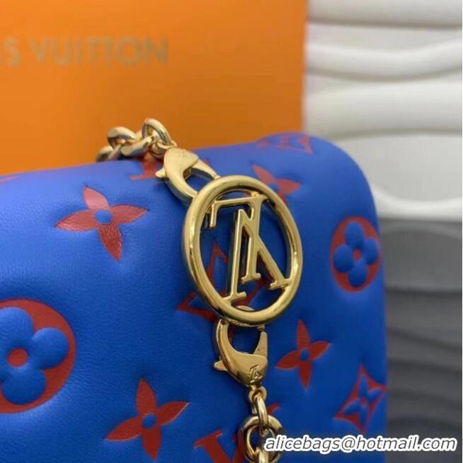 Popular Style Louis Vuitton POCHETTE COUSSIN M80743 Blue & Red