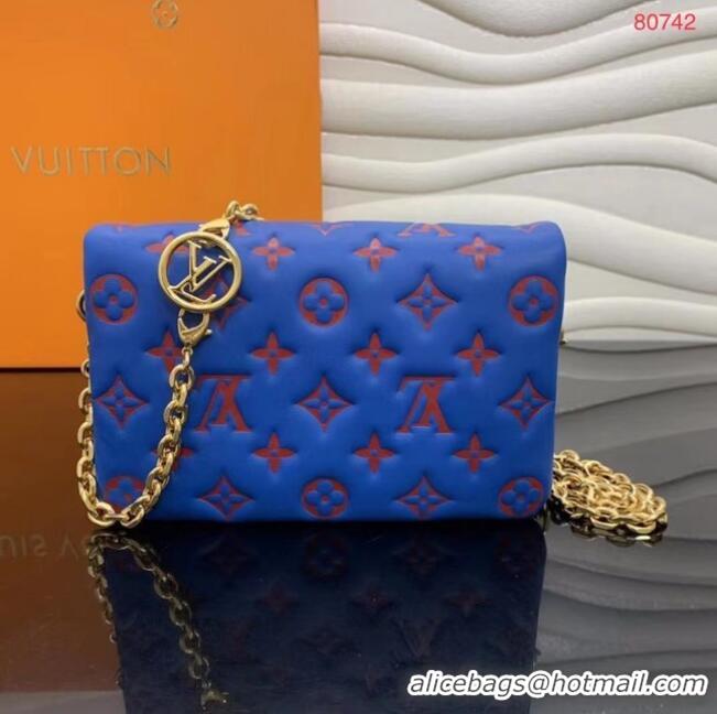 Popular Style Louis Vuitton POCHETTE COUSSIN M80743 Blue & Red