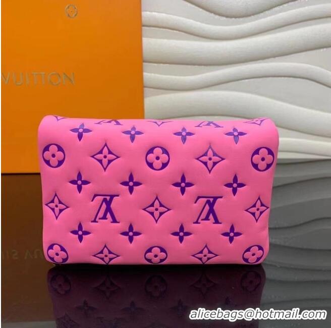 Classic Louis Vuitton Monogram Empreinte POCHETTE COUSSIN M80745 Pink & Purple