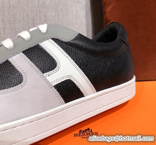 Charming Hermes Boomerang Calfskin Sneakers 042854 Black 2021