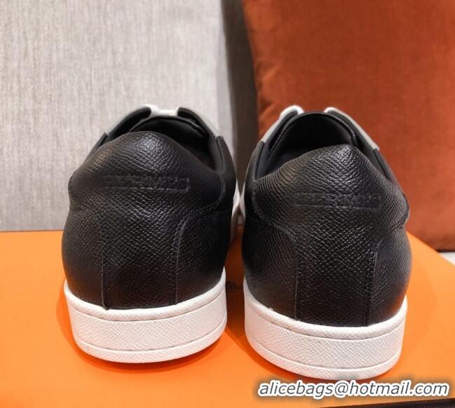 Charming Hermes Boomerang Calfskin Sneakers 042854 Black 2021