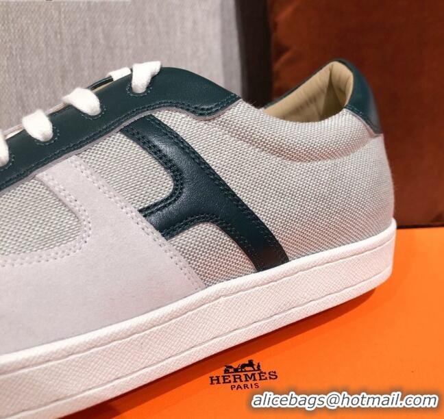 Best Price Hermes Boomerang Calfskin Sneakers 042854 Grey 2021