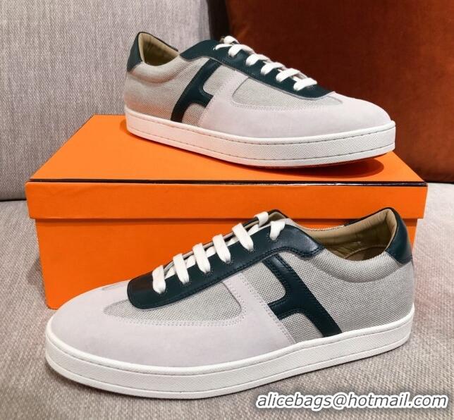 Best Price Hermes Boomerang Calfskin Sneakers 042854 Grey 2021