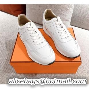 New Style Hermes Chris Calfskin Sneakers 042860 White 2021