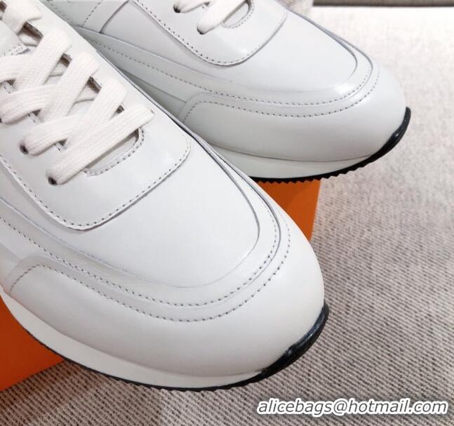 New Style Hermes Chris Calfskin Sneakers 042860 White 2021