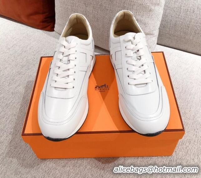 New Style Hermes Chris Calfskin Sneakers 042860 White 2021