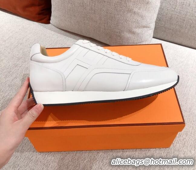 New Style Hermes Chris Calfskin Sneakers 042860 White 2021