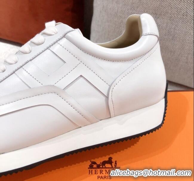 New Style Hermes Chris Calfskin Sneakers 042860 White 2021