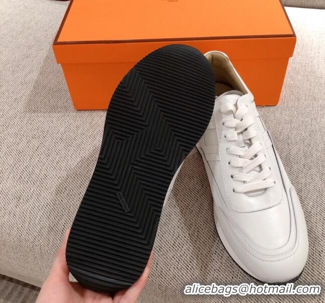 New Style Hermes Chris Calfskin Sneakers 042860 White 2021