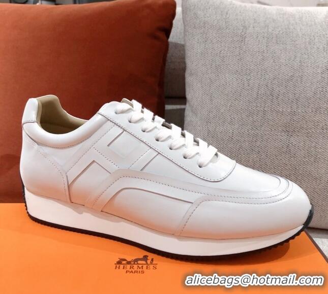 New Style Hermes Chris Calfskin Sneakers 042860 White 2021