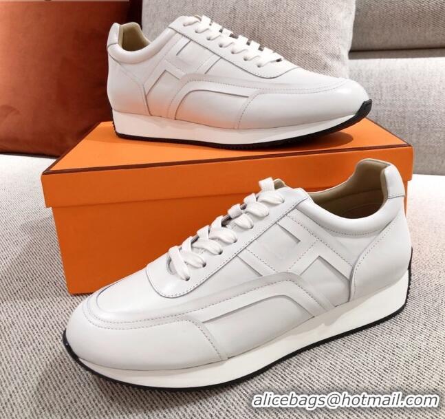 New Style Hermes Chris Calfskin Sneakers 042860 White 2021