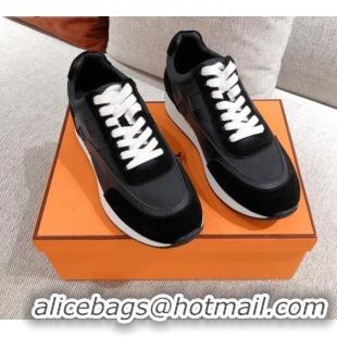 Low Price Hermes Chris Calfskin Sneakers 042860 Black 2021