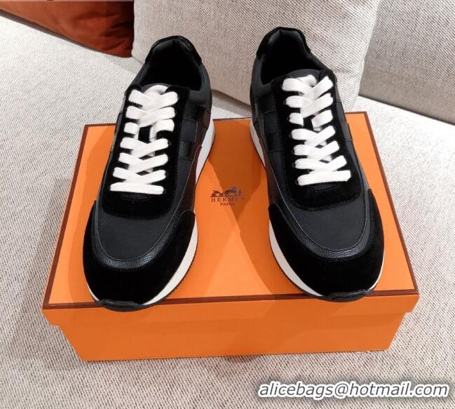 Low Price Hermes Chris Calfskin Sneakers 042860 Black 2021