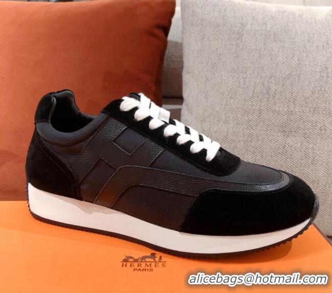 Low Price Hermes Chris Calfskin Sneakers 042860 Black 2021