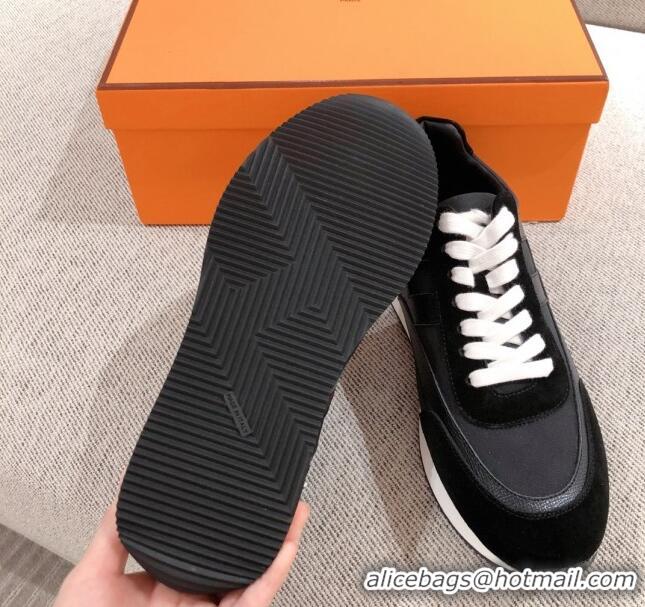 Low Price Hermes Chris Calfskin Sneakers 042860 Black 2021