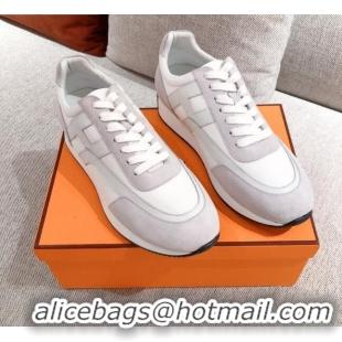 Perfect Hermes Chris Calfskin Sneakers 042860 Grey 2021