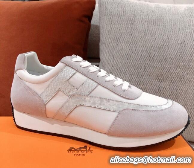 Perfect Hermes Chris Calfskin Sneakers 042860 Grey 2021