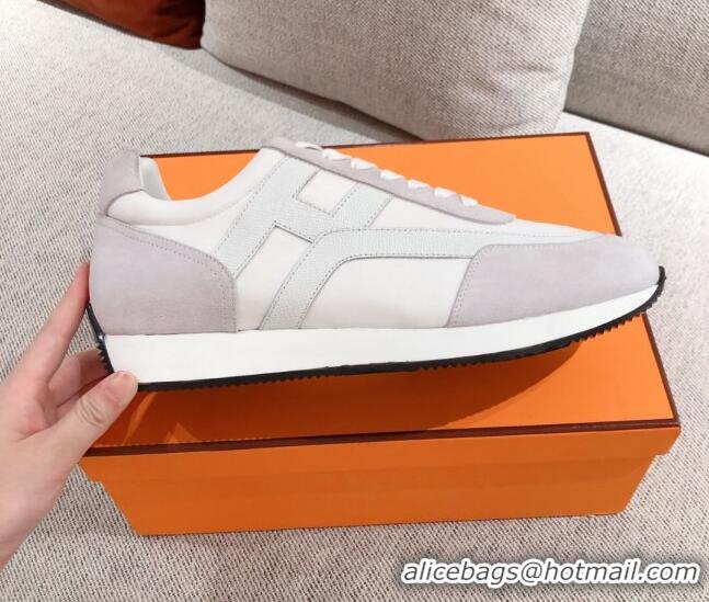 Perfect Hermes Chris Calfskin Sneakers 042860 Grey 2021