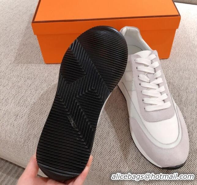 Perfect Hermes Chris Calfskin Sneakers 042860 Grey 2021