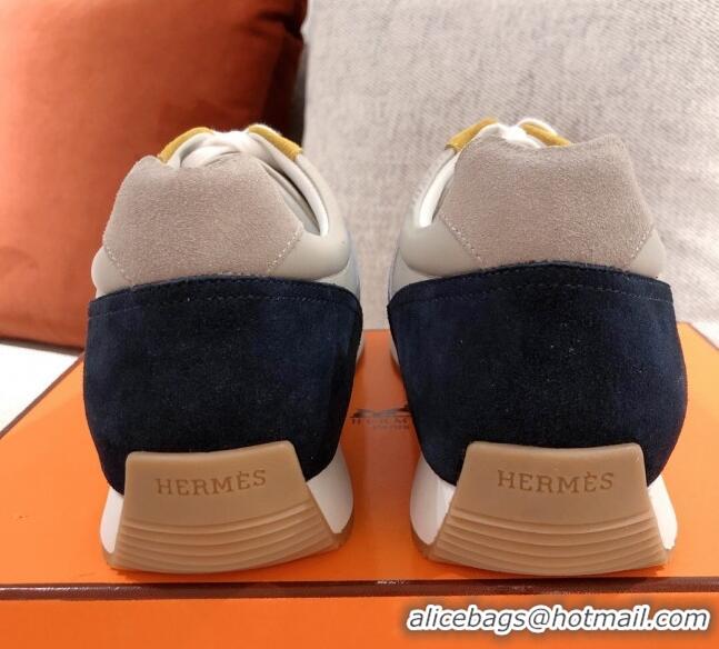 Best Luxury Hermes Chris Calfskin Sneakers 042860 Grey 2021