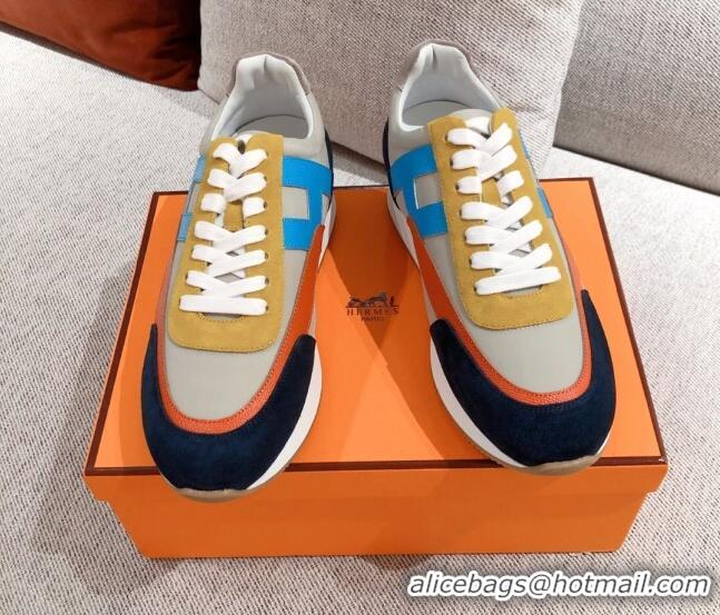 Best Luxury Hermes Chris Calfskin Sneakers 042860 Grey 2021