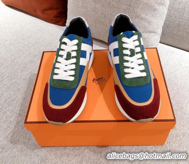 Good Quality Hermes Chris Calfskin Sneakers 042860 Blue 2021