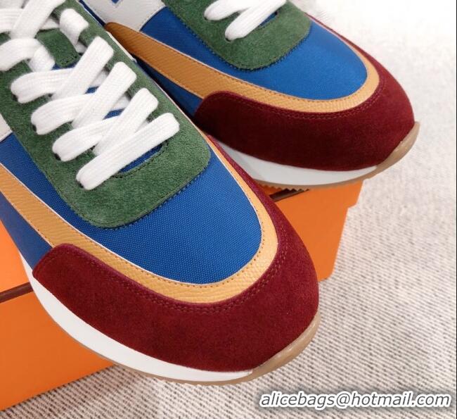 Good Quality Hermes Chris Calfskin Sneakers 042860 Blue 2021