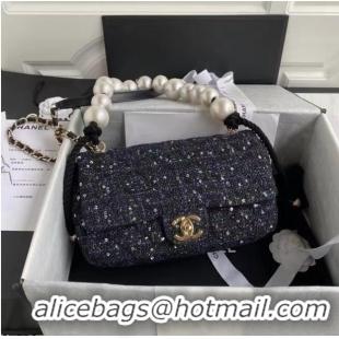 Good Taste Chanel Flap Bag Tweed 19SS Black