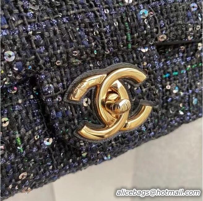 Good Taste Chanel Flap Bag Tweed 19SS Black